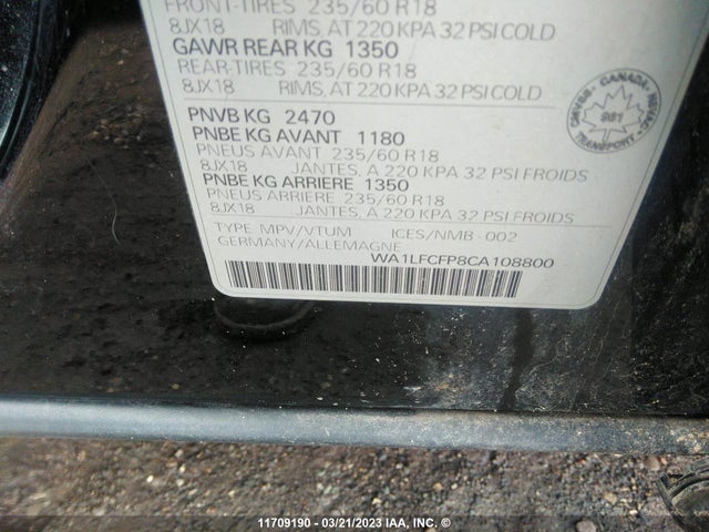 WA1LFCFP8CA108800 Audi Q5 Premium Plus