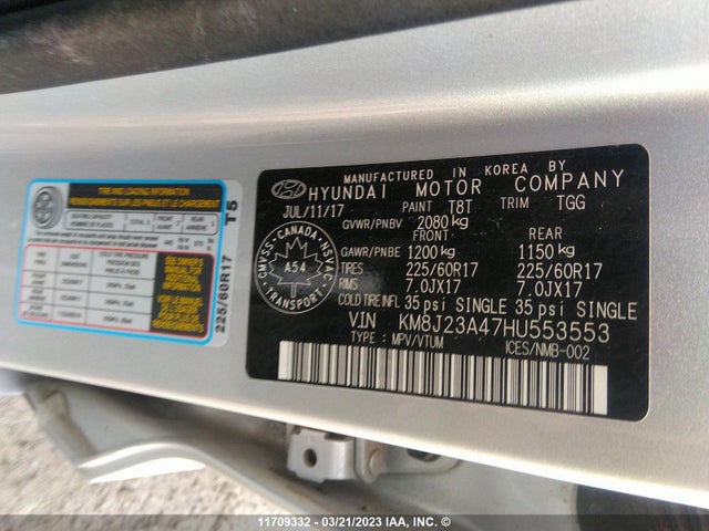 Hyundai TUCSON SE 2017 KM8J23A47HU553553 Image 10