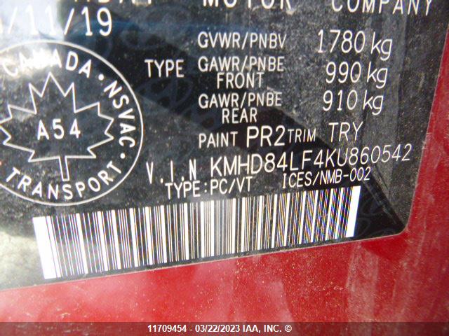 Hyundai Elantra 2019 KMHD84LF4KU860542 Image 9