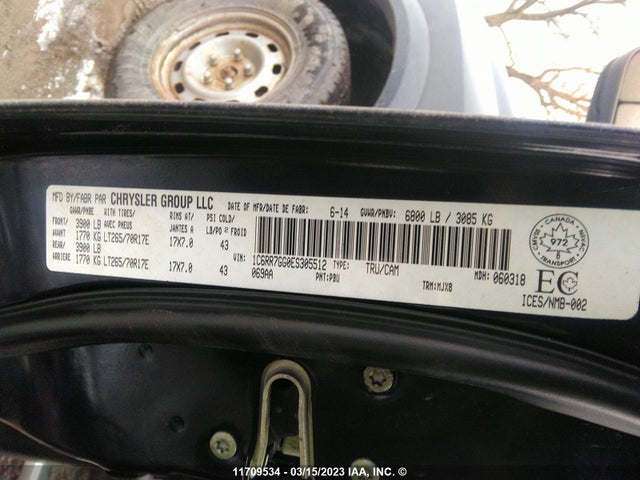 1C6RR7GG0ES305512 RAM 1500 Slt