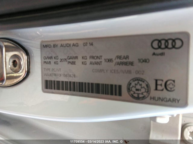 WAUEFRFF0F1043628 Audi A3