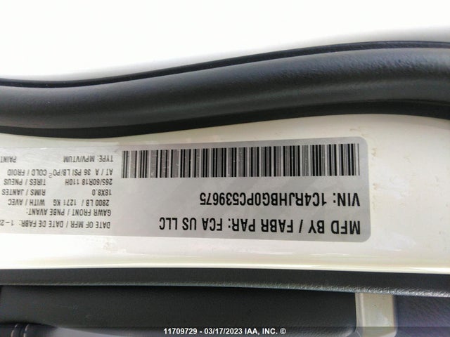 1C4RJHBG0PC539675 Jeep Grand Cherokee Limited