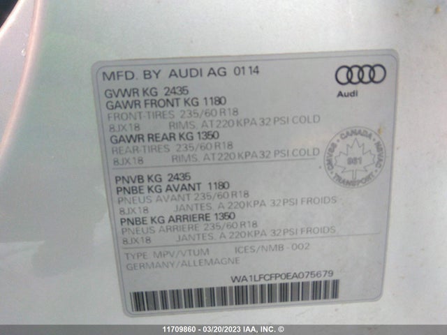 WA1LFCFP0EA075679 Audi Q5 Premium Plus