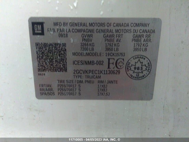 Chevrolet Silverado Ld K1500 Lt 2019 2GCVKPEC1K1130629 Image 9