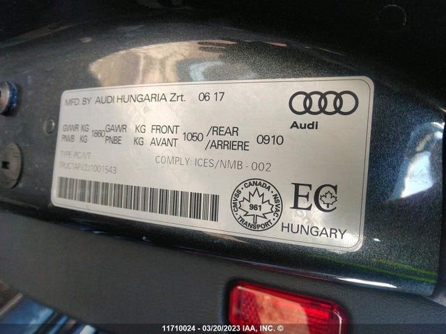 TRUC1AFV2J1001543 Audi TTS