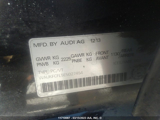 WAUKFCFL5EN027454 Audi A4 Prestige