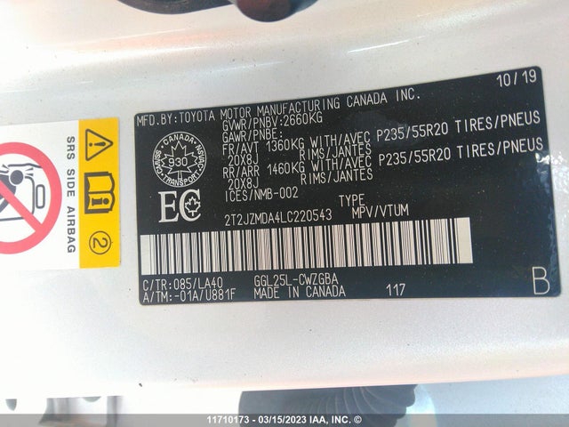 2T2JZMDA4LC220543 Lexus RX 350