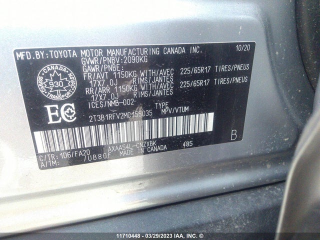 Toyota RAV4 LE 2021 2T3B1RFV2MC155035 Image 11