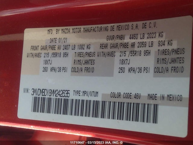 Mazda Cx-30 Premium 2021 3MVDMBDY8MM242635 Image 9