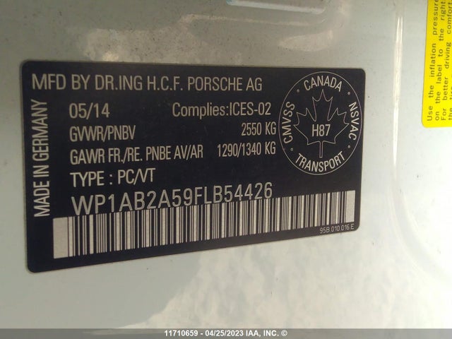 WP1AB2A59FLB54426 Porsche MACAN S