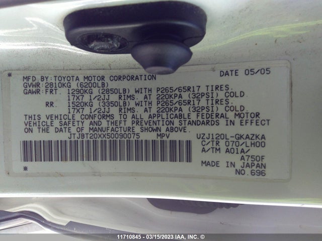 JTJBT20XX50090075 Lexus GX 470