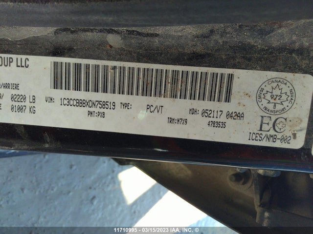 1C3CCBBBXDN758519 Chrysler 200 Touring