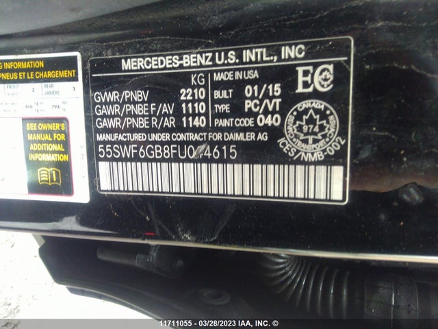 55SWF6GB8FU044615 Mercedes-Benz C 400 4matic