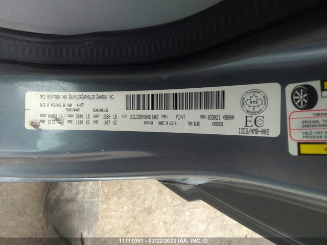 1C3LC65MX8N619467 Chrysler Sebring Limited