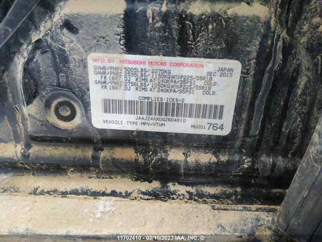 JA4JZ4AX0GZ604810 Mitsubishi OUTLANDER GT