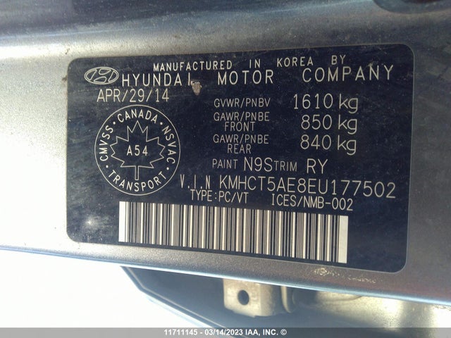 Hyundai Accent Gls/gs 2014 KMHCT5AE8EU177502 Image 10