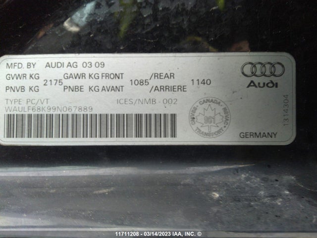 WAULF68K99N067889 Audi A4 2.0t Quattro