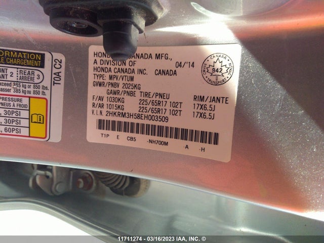 Honda CR-V EX 2014 2HKRM3H58EH003509 Image 9