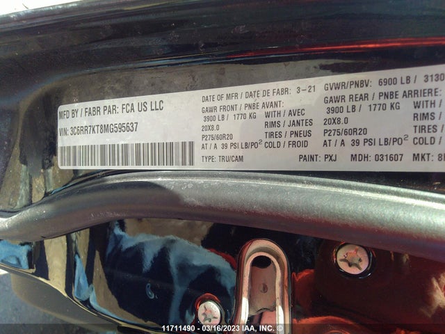 RAM 1500 Classic Tradesman 2021 3C6RR7KT8MG595637 Image 11