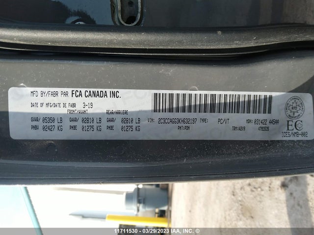 2C3CCAGG3KH632197 Chrysler 300 S