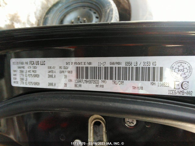 1C6RR7LM8HS872633 RAM 1500 Slt