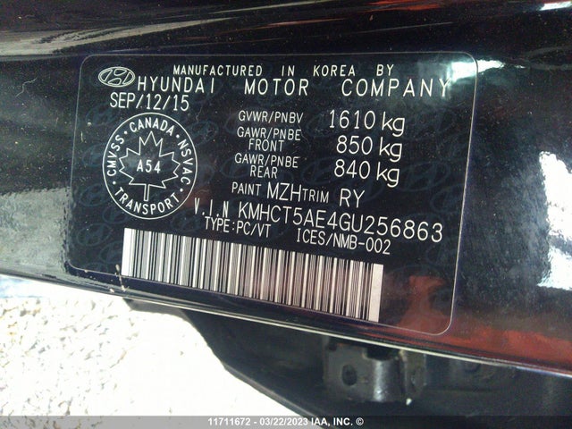 Hyundai ACCENT SE 2016 KMHCT5AE4GU256863 Image 10