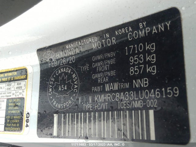 Hyundai Venue Sel/denim 2020 KMHRC8A33LU046159 Image 10