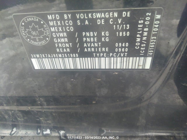 3VW2K7AJ9EM251989 Volkswagen JETTA