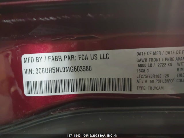 3C6UR5NL0MG603580 RAM 2500 Laramie