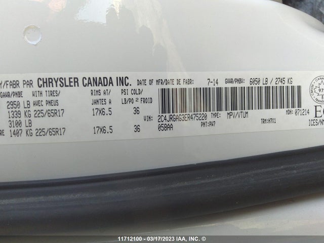 2C4JRGAG3ER475220 RAM Tradesman