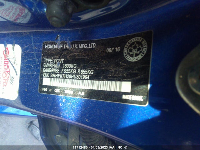 Honda Civic Lx 2017 SHHFK7H20HU301964 Image 9