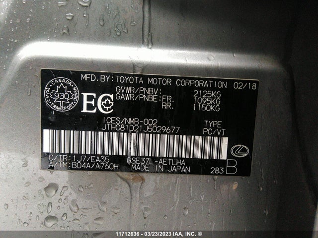 JTHC81D21J5029677 Lexus IS 300