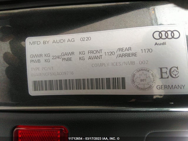 WAUENCF5XLA009716 Audi A5 Technik