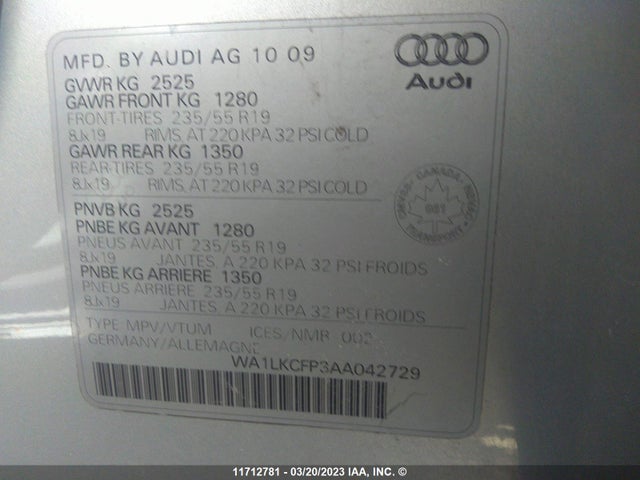WA1LKCFP3AA042729 Audi Q5 Premium Plus