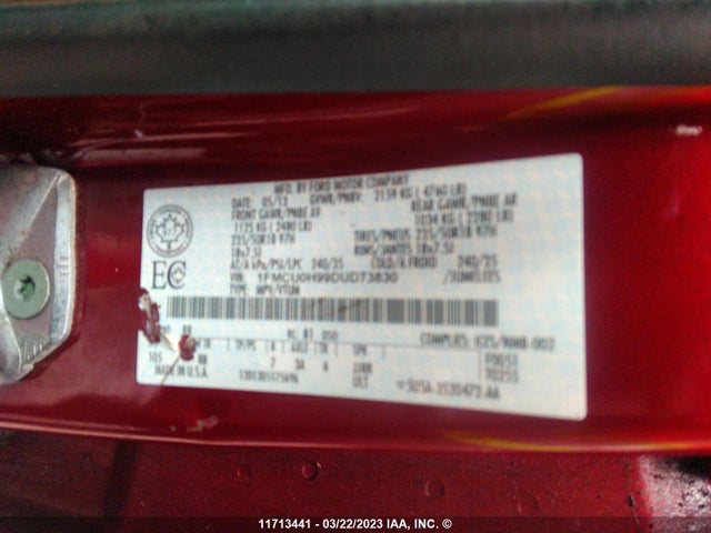 Ford ESCAPE SEL 2013 1FMCU0H99DUD73830 Image 10