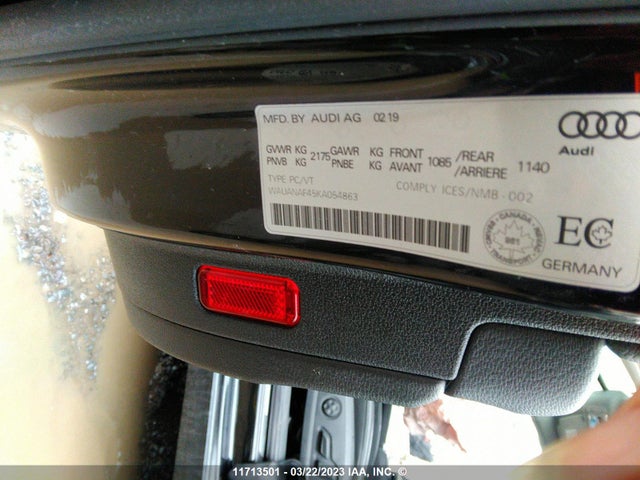WAUANAF45KA054863 Audi A4 Komfort