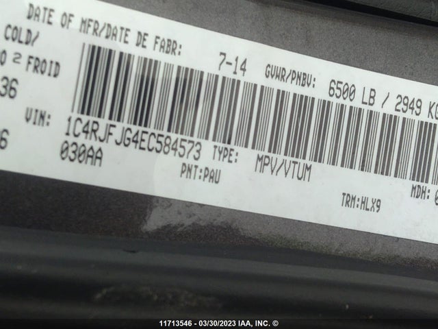 1C4RJFJG4EC584573 Jeep Grand Cherokee Summit