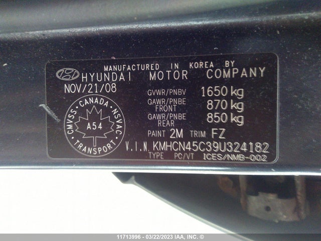 Hyundai ACCENT GLS 2009 KMHCN45C39U324182 Image 10