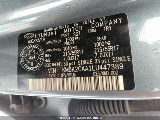 Hyundai Kona 2020 KM8K2CAA1LU447389 Image 11