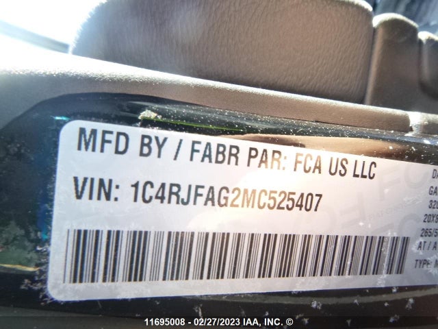 Jeep Grand Cherokee 2021 1C4RJFAG2MC525407 Image 9