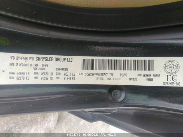 1C3BC6EV7AN105747 Chrysler Sebring Limited