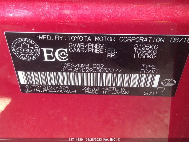 JTHC81D29J5033377 Lexus IS 300