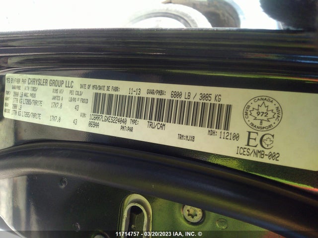 1C6RR7LGXES224040 RAM 1500 Slt
