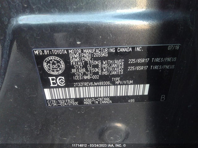 Toyota RAV4 LE 2018 2T3ZFREV6JW489306 Image 9