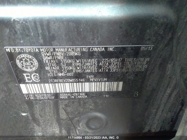 Toyota RAV4 LE 2013 2T3BFREV2DW055146 Image 10