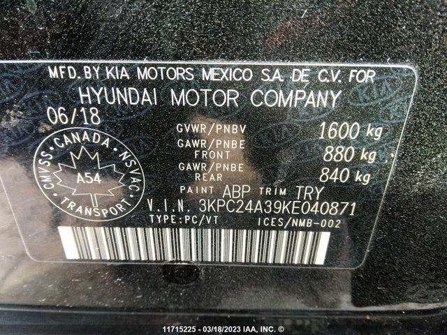 Hyundai Accent Se/sel 2019 3KPC24A39KE040871 Image 9