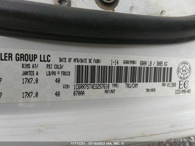 1C6RR7STXES257618 RAM 1500 St