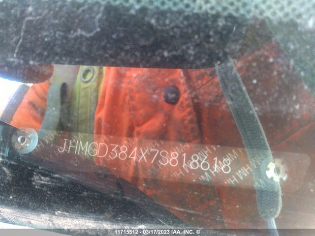 Honda Fit 2007 JHMGD384X7S818618 Image 10