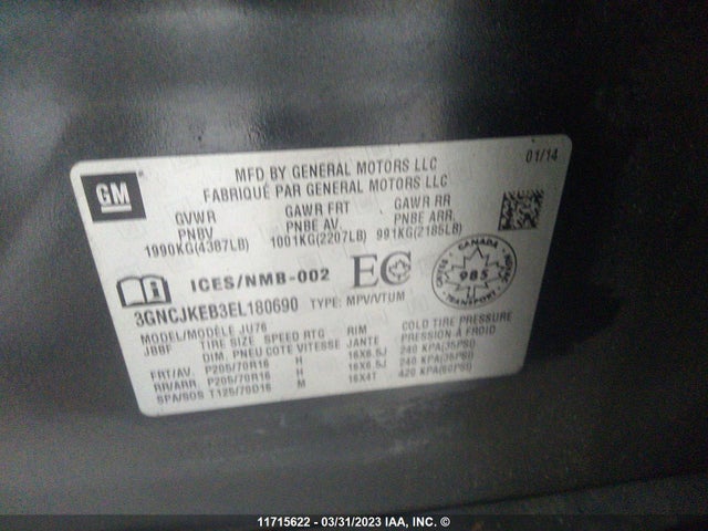 Chevrolet TRAX LS 2014 3GNCJKEB3EL180690 Image 9