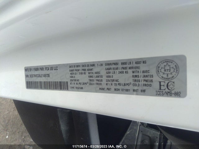 3C6TRVCG6LE149735 RAM Promaster 2500 2500 High